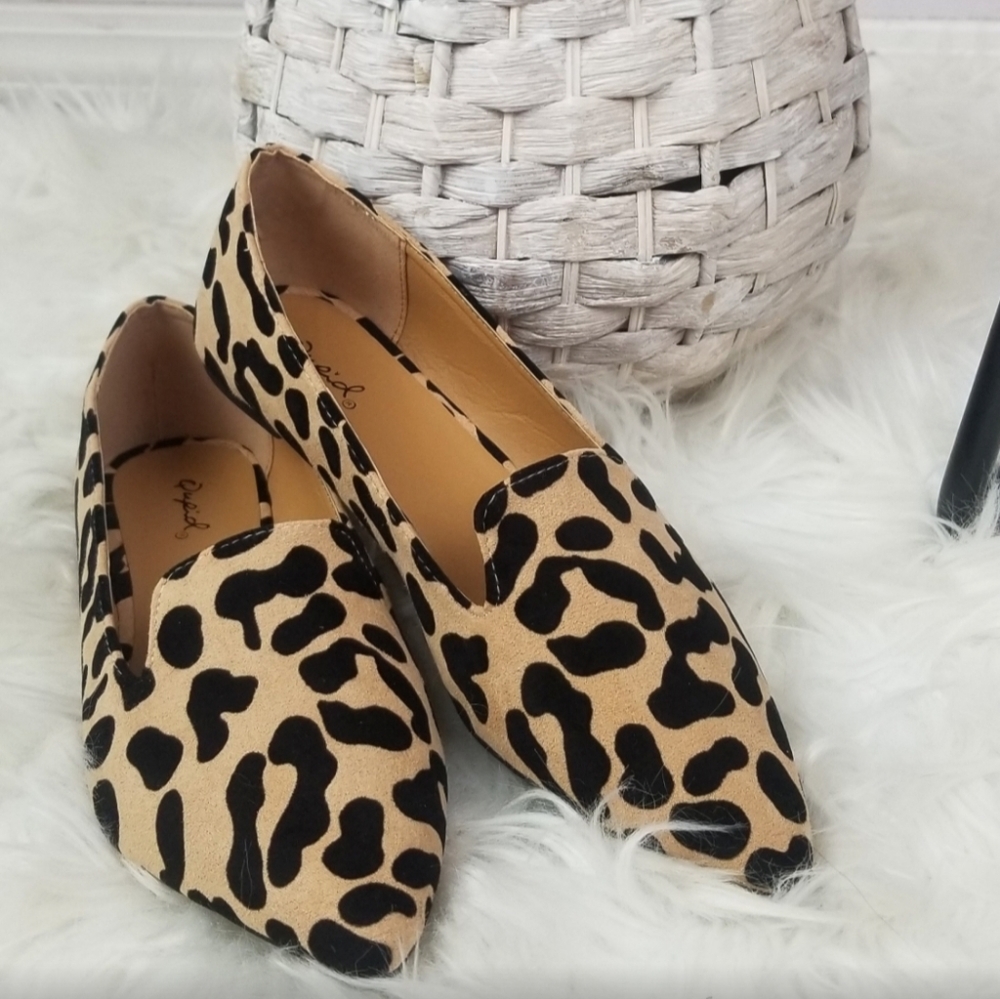 NEW Leopard Cut-out Pointed Flat